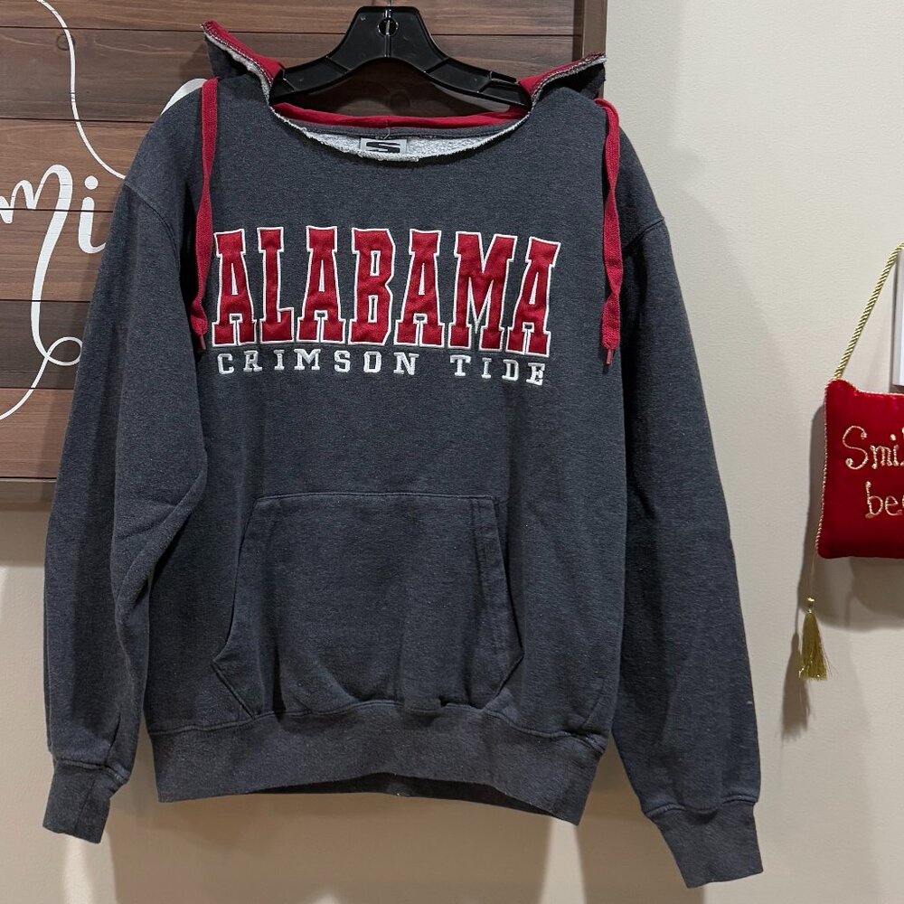 STADIUM ATHLETICS ALABAMA WOMEN'S MEDIUM COLLEGE HOODIE GRAY CASUAL PREPPY